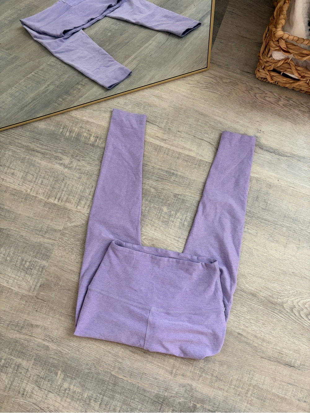 Beyond Yoga Heathered Purple Spacedye High Waisted Midi Leggings Size XS